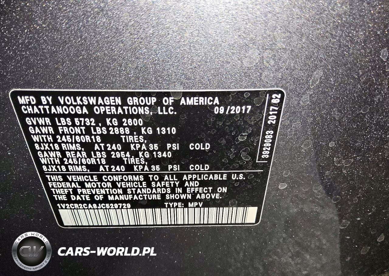 2018 Volkswagen Atlas Se VIN:1V2CR2CA8JC529729 - 13