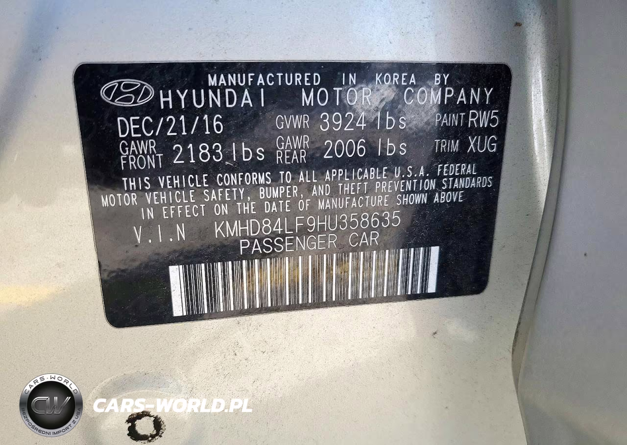 2017 Hyundai Elantra Value Edition VIN:KMHD84LF9HU358635 - 12