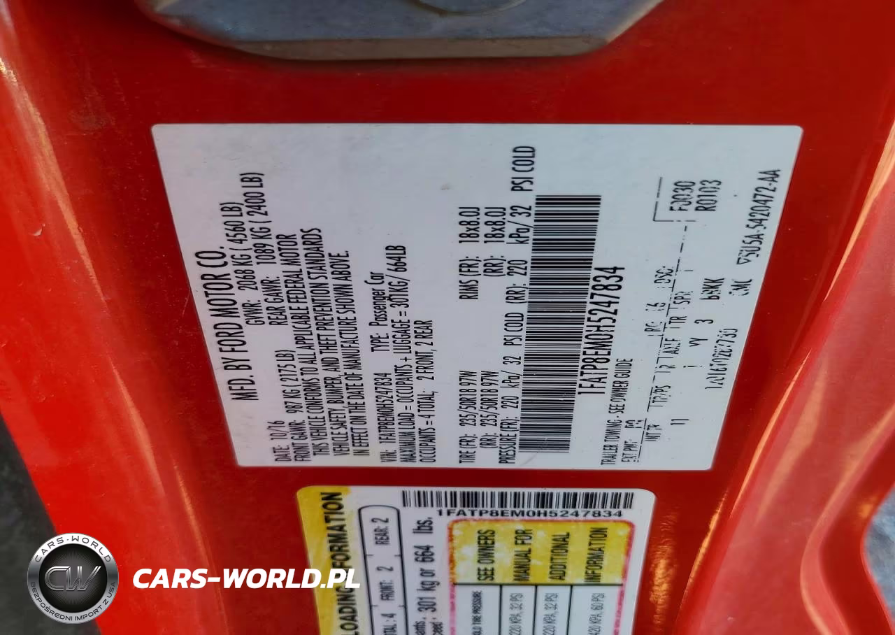 2017 Ford Mustang VIN:1FATP8EM0H5247834 - 13