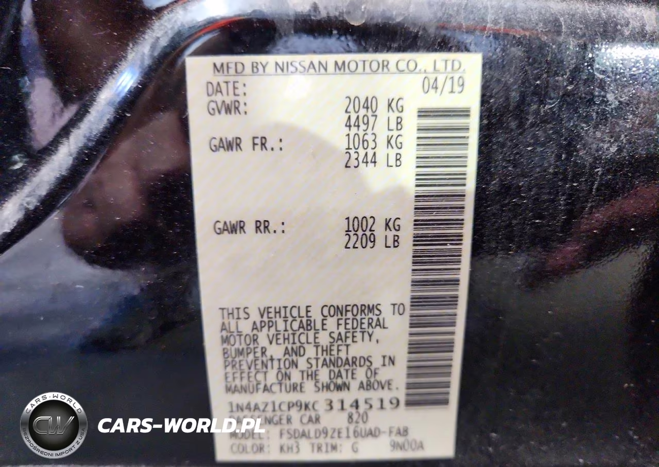 2019 Nissan Leaf Sv VIN:1N4AZ1CP9KC314519 - 12