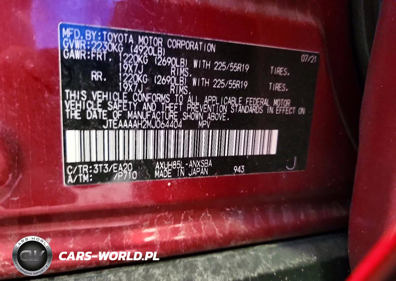 2021 Toyota Venza Limited VIN:JTEAAAAH2MJ064404 - 14