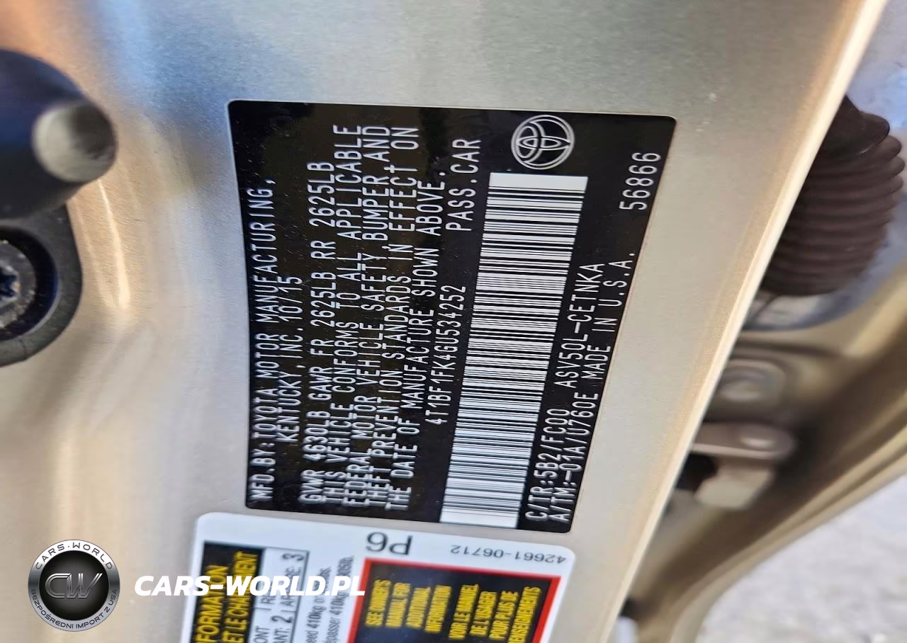 2016 Toyota Camry Le VIN:4T1BF1FK4GU534252 - 12