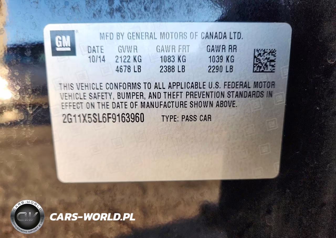 2015 Chevrolet Impala Ls VIN:2G11X5SL6F9163960 - 12