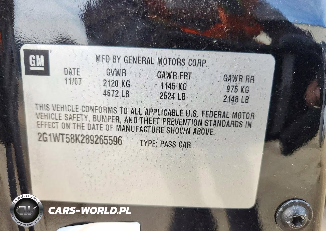 2008 Chevrolet Impala Lt VIN:2G1WT58K289265596 - 12