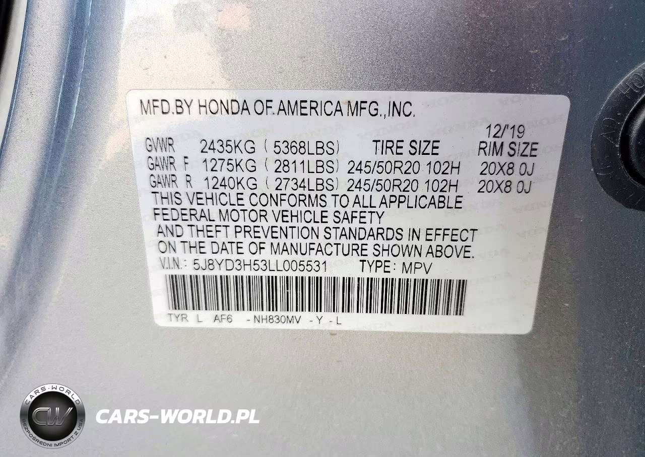 2020 Acura Mdx Technology VIN:5J8YD3H53LL005531 - 13
