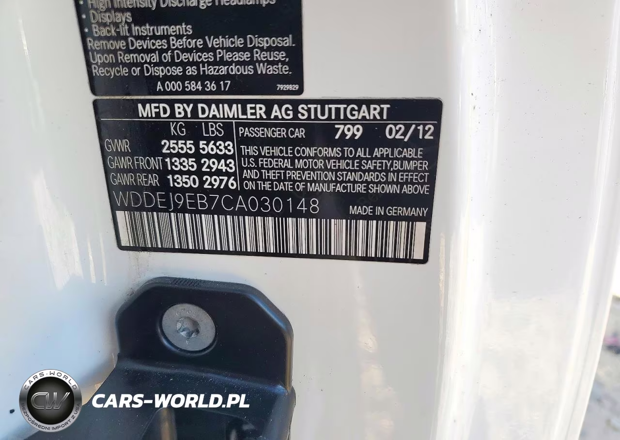 2012 Mercedes-Benz Cl 550 4Matic VIN:WDDEJ9EB7CA030148 - 12