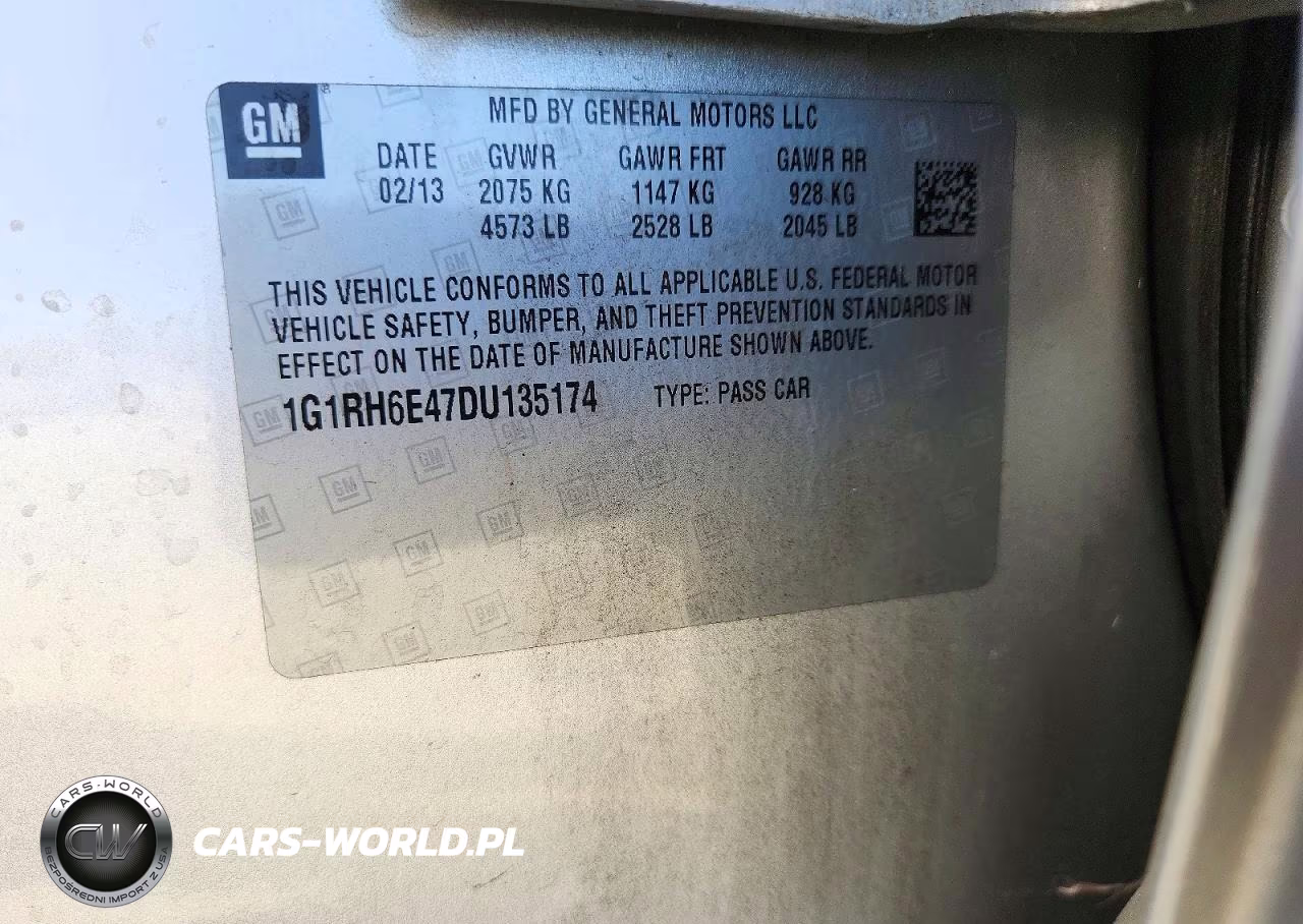 2013 Chevrolet Volt VIN:1G1RH6E47DU135174 - 12