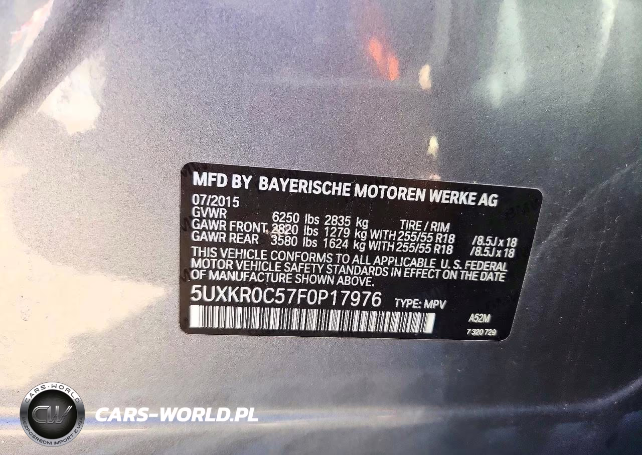 2015 BMW X5 xDrive35I VIN:5UXKR0C57F0P17976 - 13