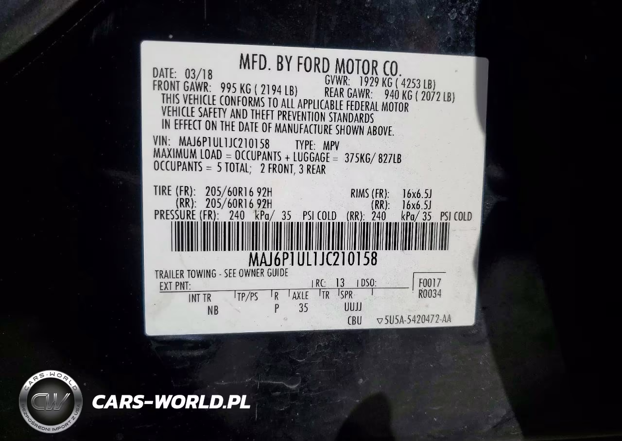 2018 Ford Ecosport Se VIN:MAJ6P1UL1JC210158 - 14