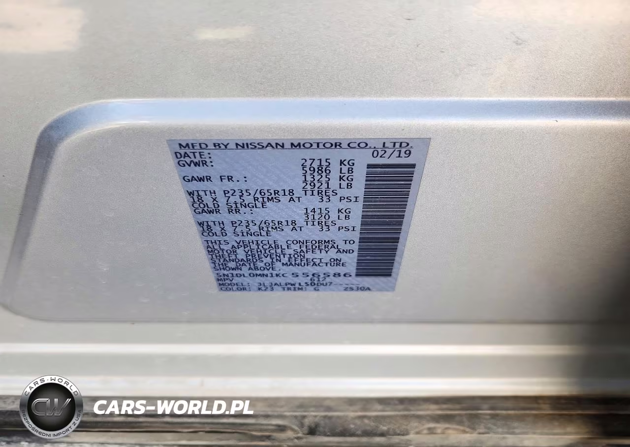 INFINITI QX60 LUXE VIN:5N1DL0MN1KC556586 - 13