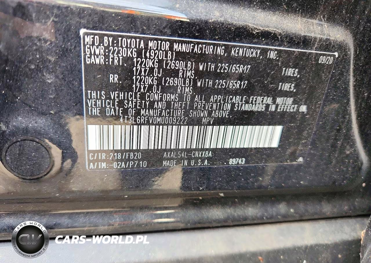 2021 Toyota Rav4 Le VIN:4T3L6RFV0MU009222 - 13