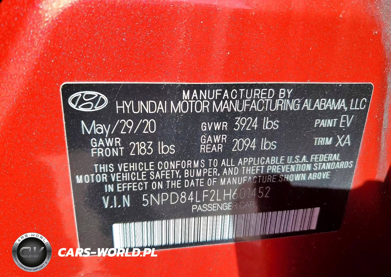 2020 Hyundai Elantra Limited VIN:5NPD84LF2LH601452 - 12