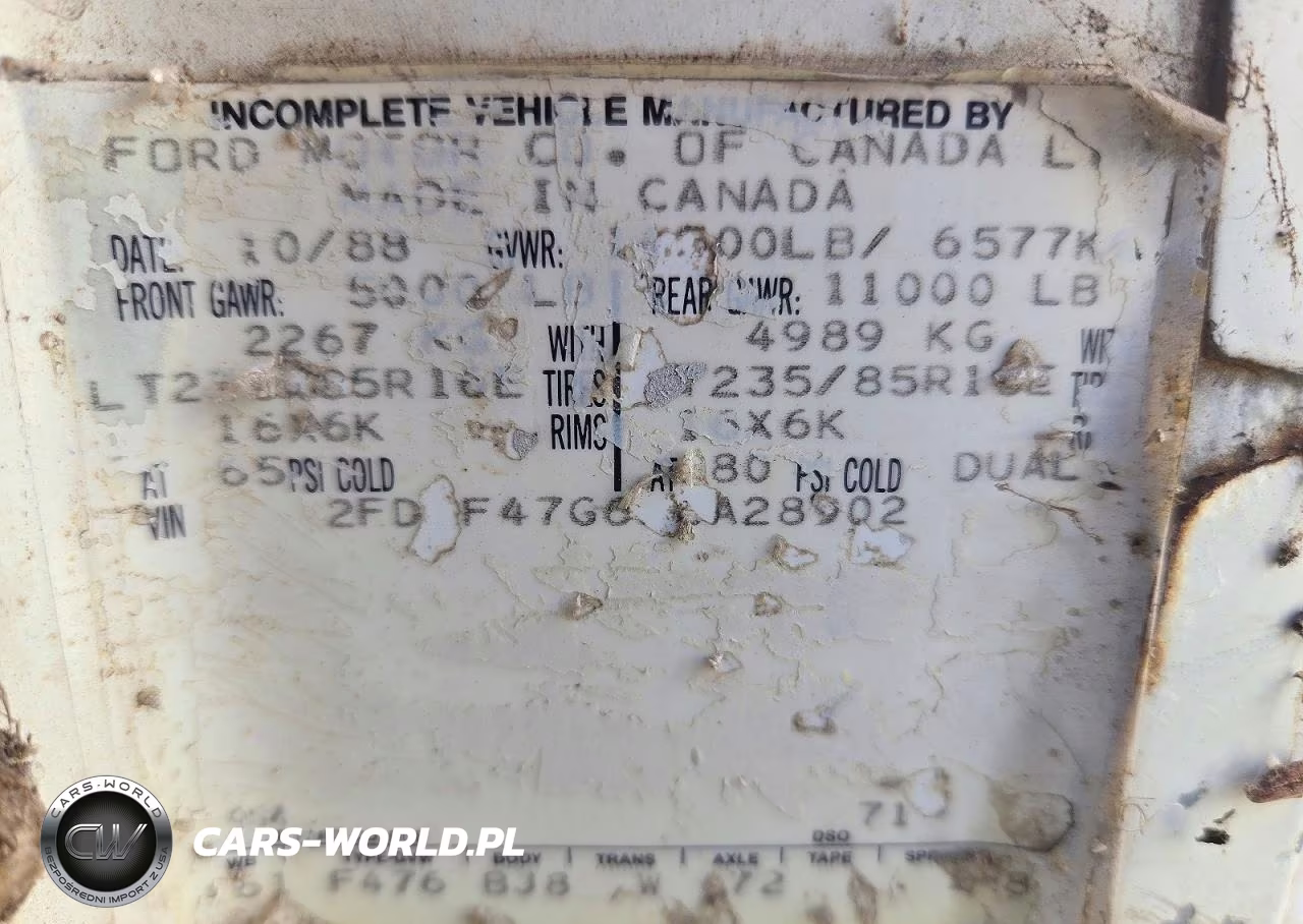 1989 Ford F Super Duty VIN:2FDLF47G6KCA28902 - 13