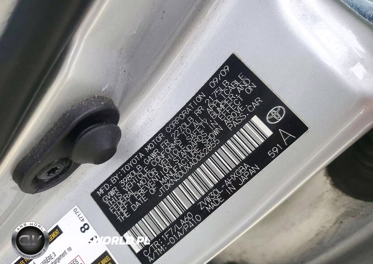 2010 Toyota Prius Iv VIN:JTDKN3DUXA0062855 - 12