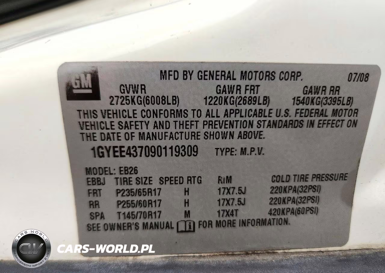 2009 Cadillac Srx VIN:1GYEE437090119309 - 13
