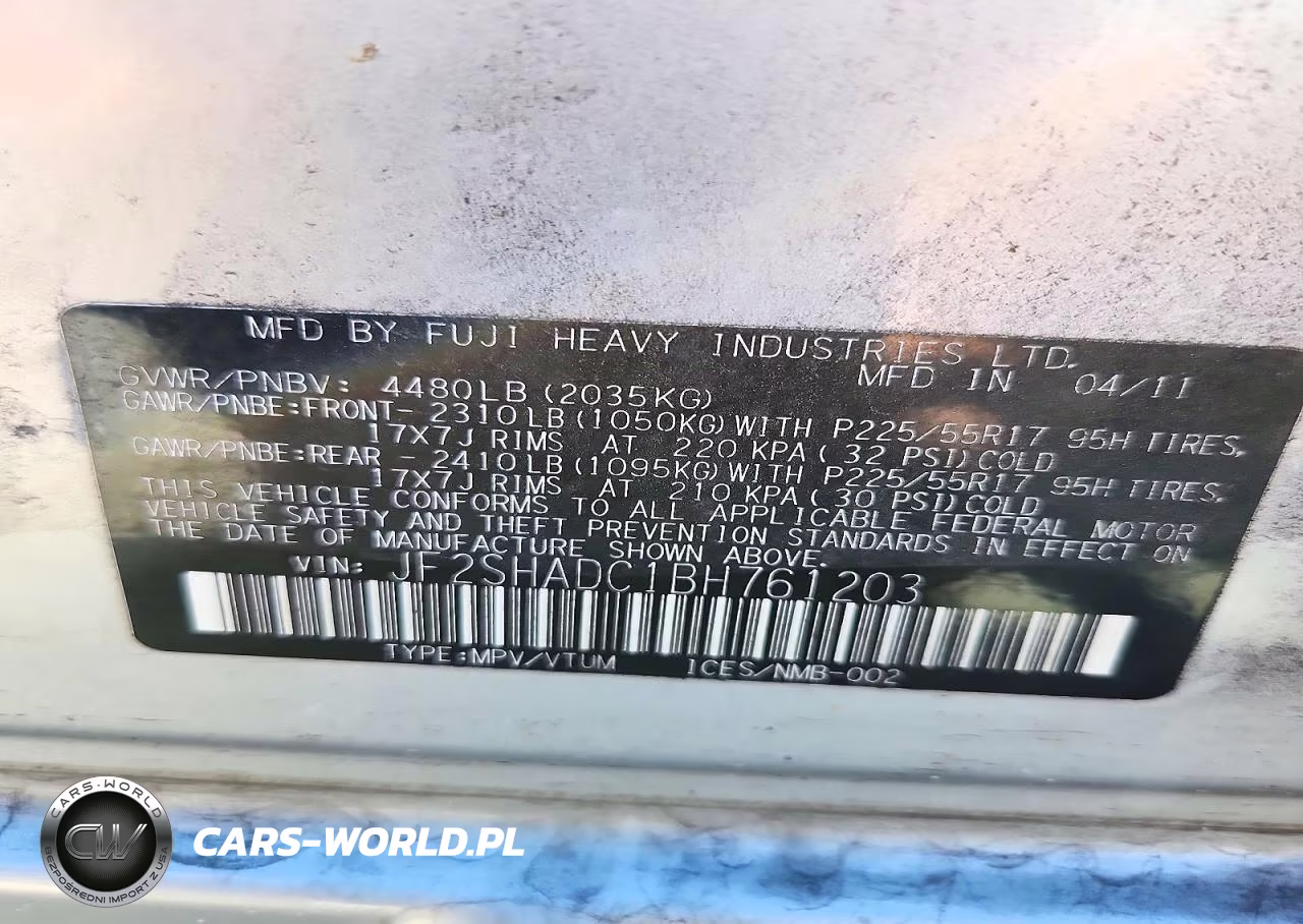 2011 Subaru Forester 2.5X Premium VIN:JF2SHADC1BH761203 - 14
