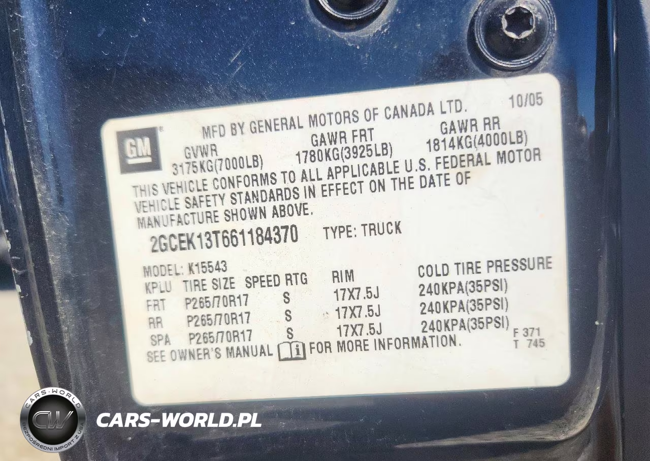 2006 Chevrolet Silverado K1500 VIN:2GCEK13T661184370 - 12