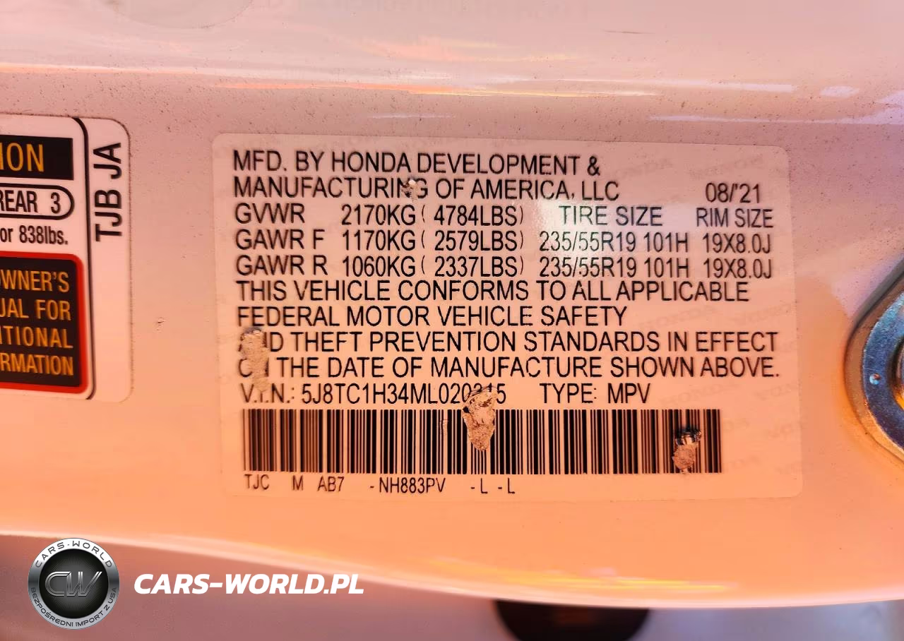 2021 Acura Rdx VIN:5J8TC1H34ML020315 - 14