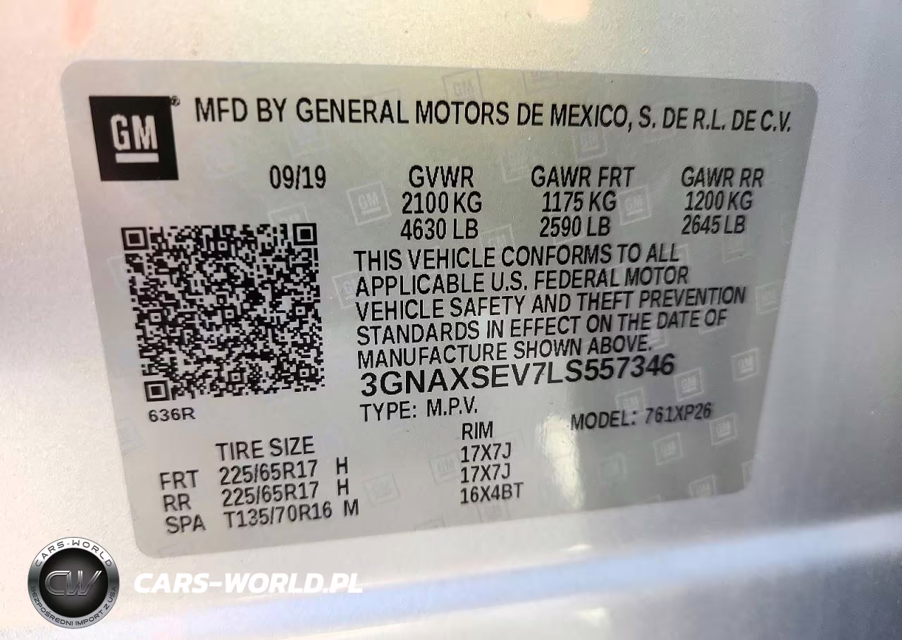 2020 Chevrolet Equinox Ls VIN:3GNAXSEV7LS557346 - 13