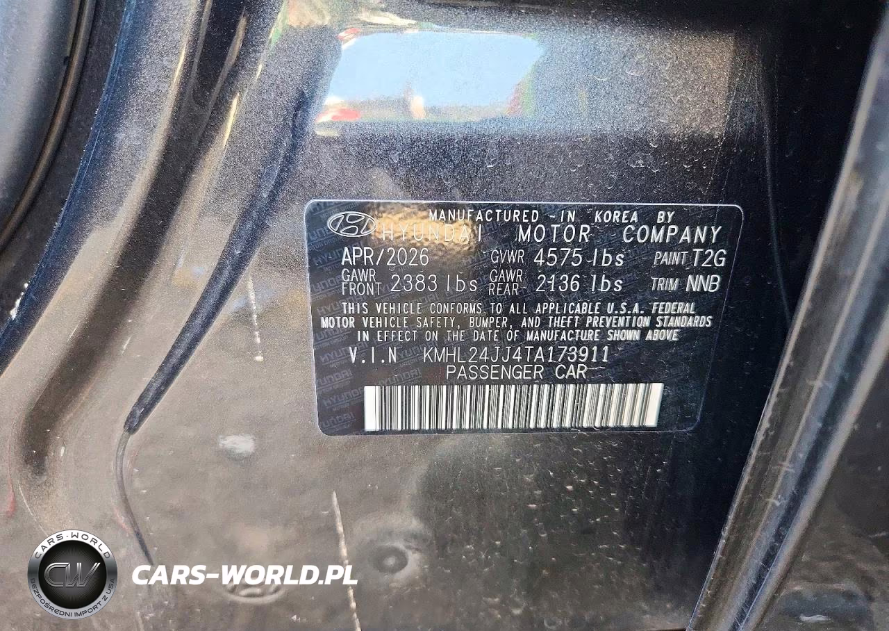 2026 Hyundai Sonata Hybrid Blue VIN:KMHL24JJ4TA173911 - 13