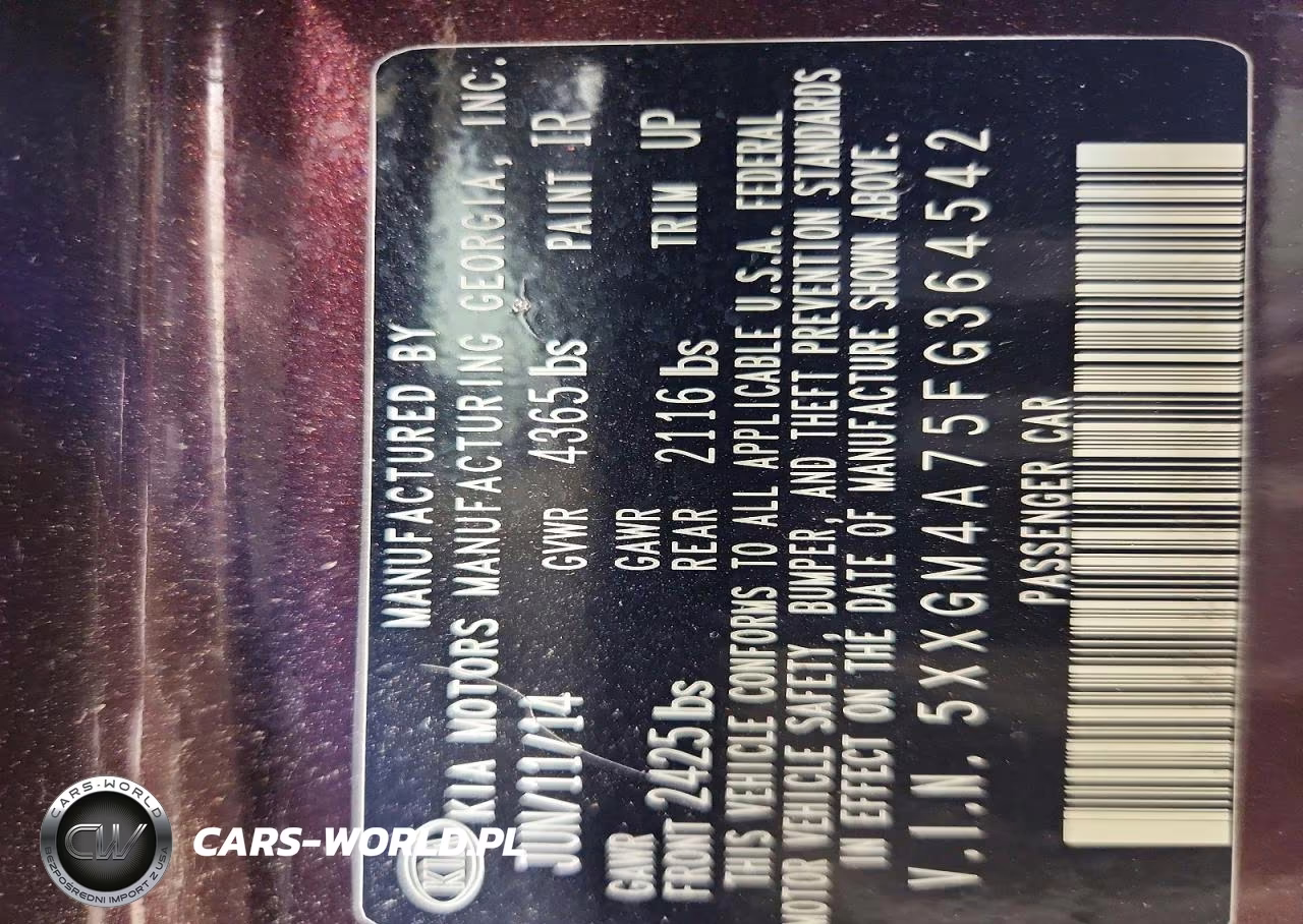 2015 Kia Optima Lx VIN:5XXGM4A75FG364542 - 12