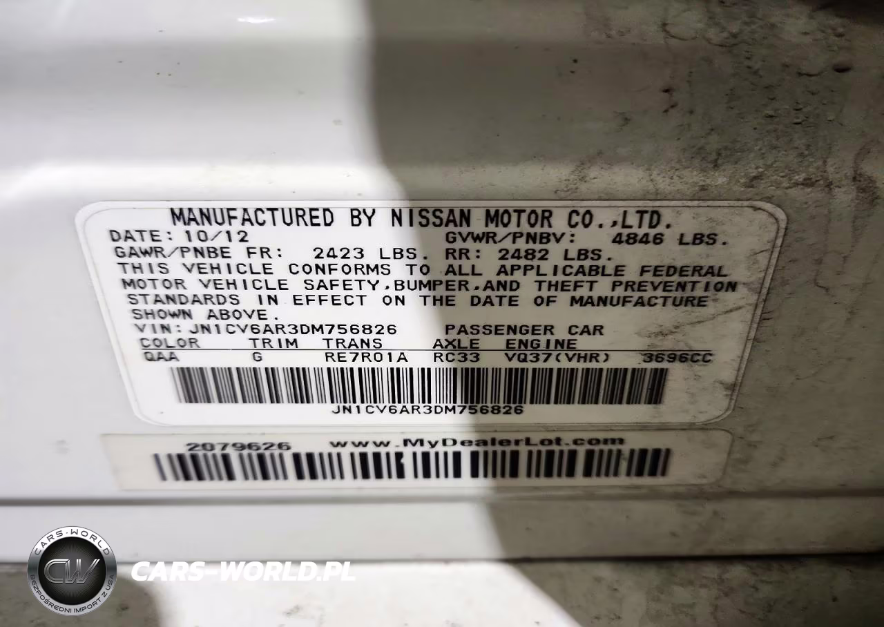 2013 Infiniti G37 Sedan X VIN:JN1CV6AR3DM756826 - 12