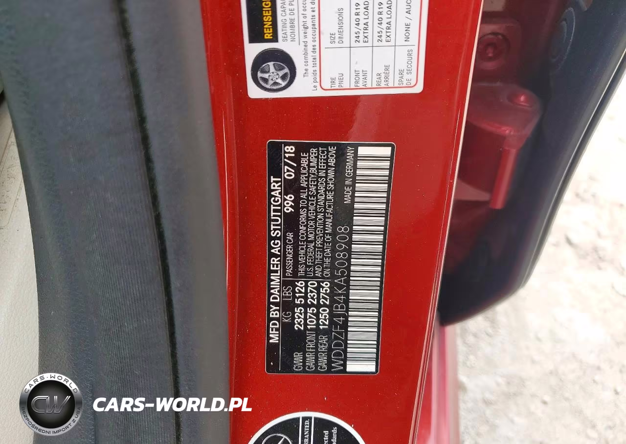 2019 Mercedes-Benz E 300 VIN:WDDZF4JB4KA508908 - 12