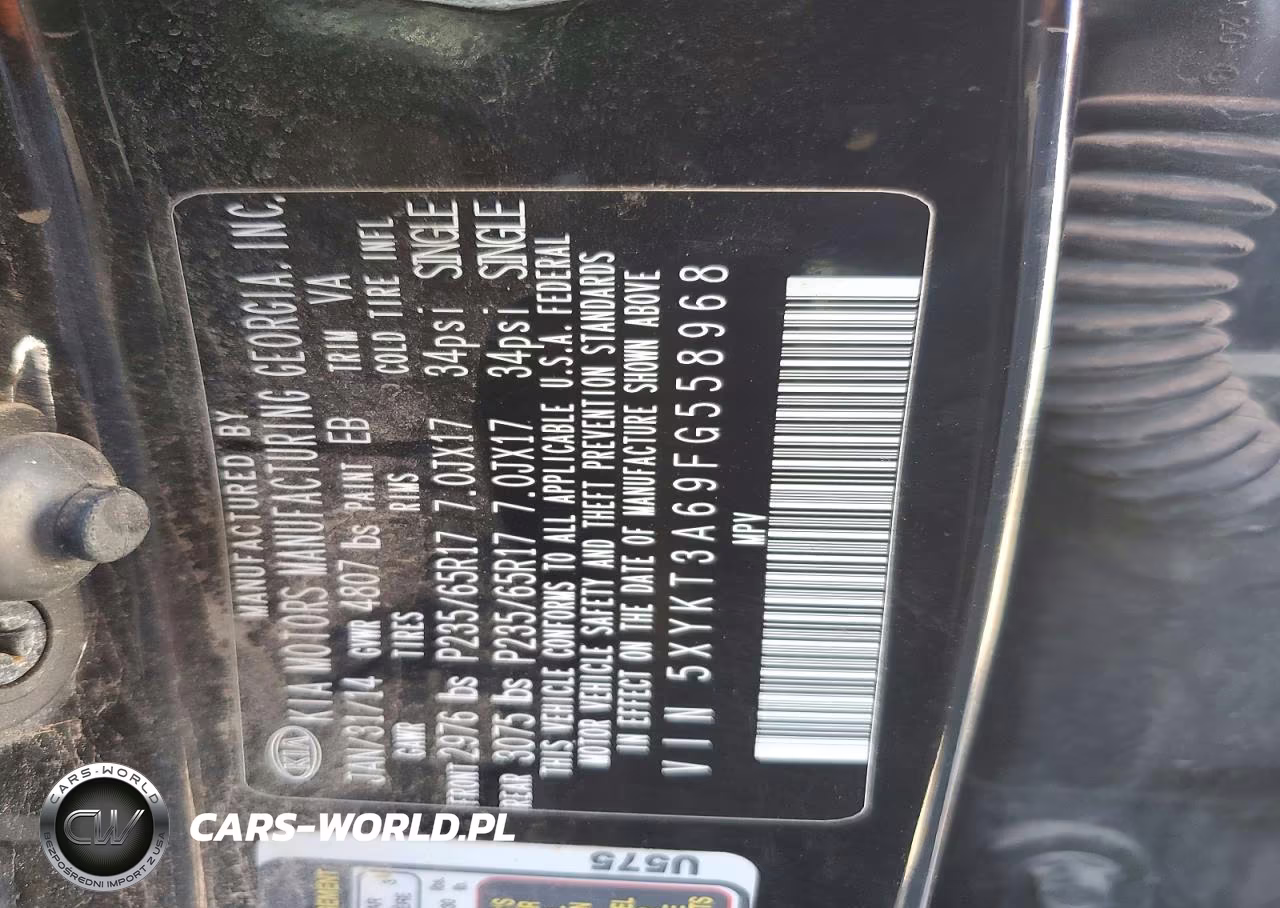 2015 Kia Sorento Lx VIN:5XYKT3A69FG558968 - 13