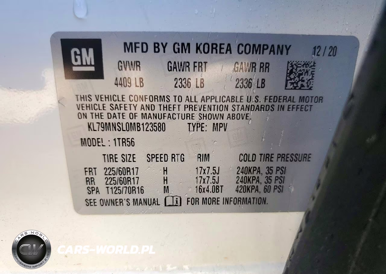 2021 Chevrolet Trailblazer Ls VIN:KL79MNSL0MB123580 - 13