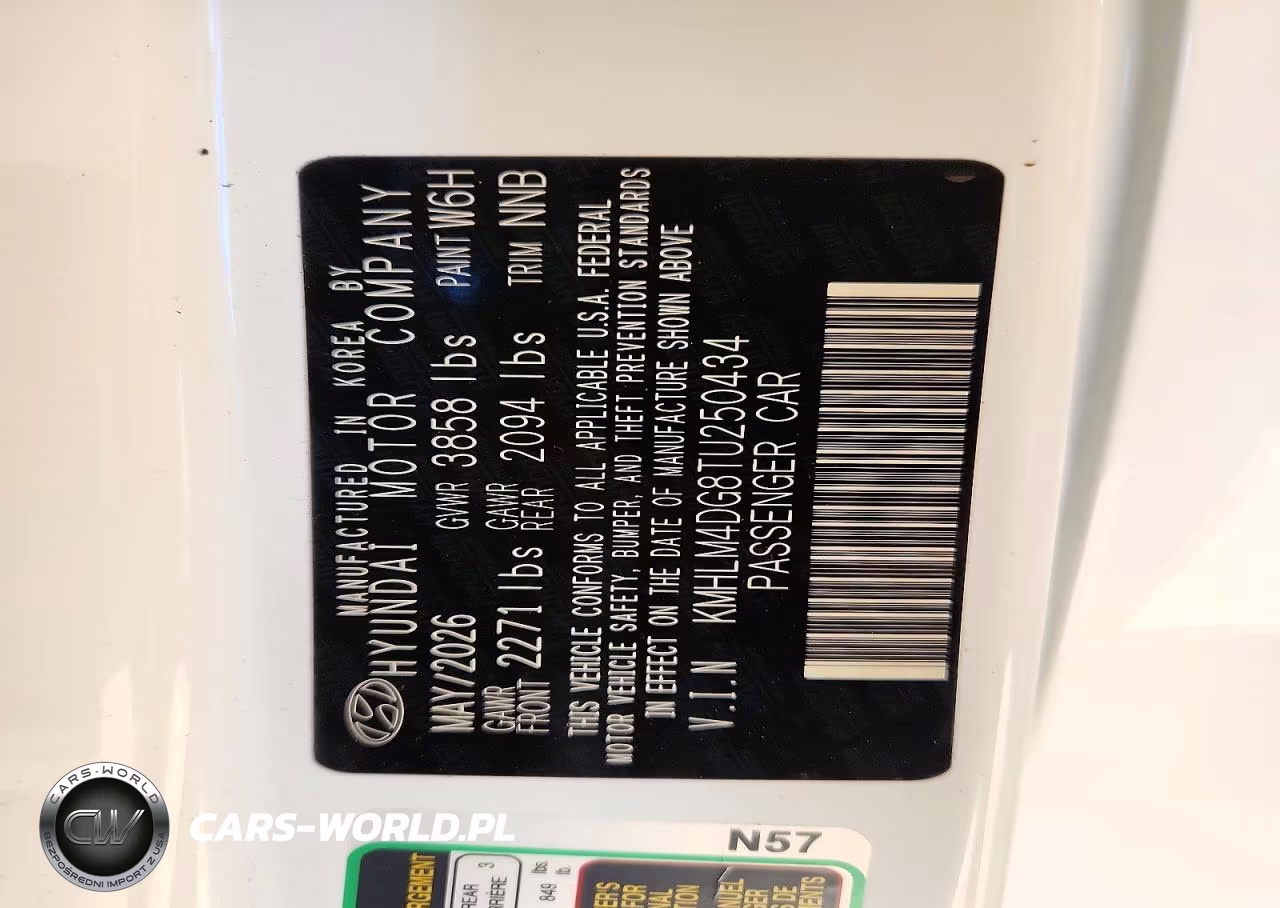 2026 Hyundai Elantra Sel Sport VIN:KMHLM4DG8TU250434 - 12