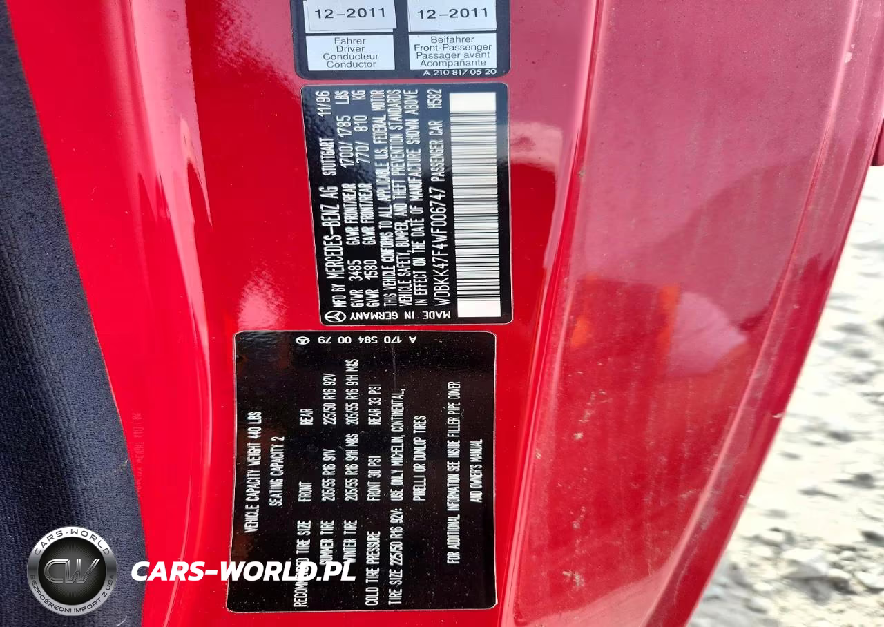 1998 Mercedes-Benz Slk 230 Kompressor VIN:WDBKK47F4WF006747 - 12