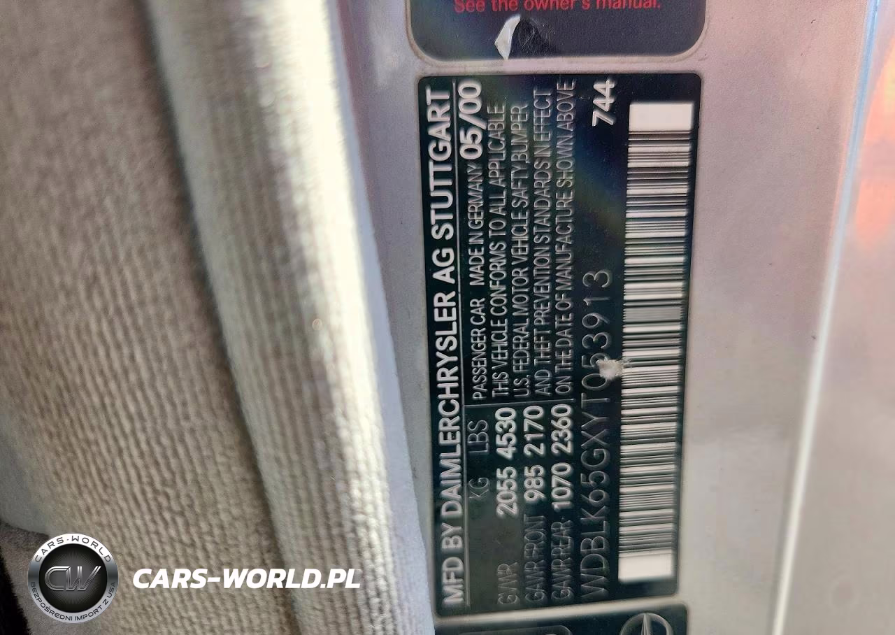 2000 Mercedes-Benz Clk 320 VIN:WDBLK65GXYT053913 - 13