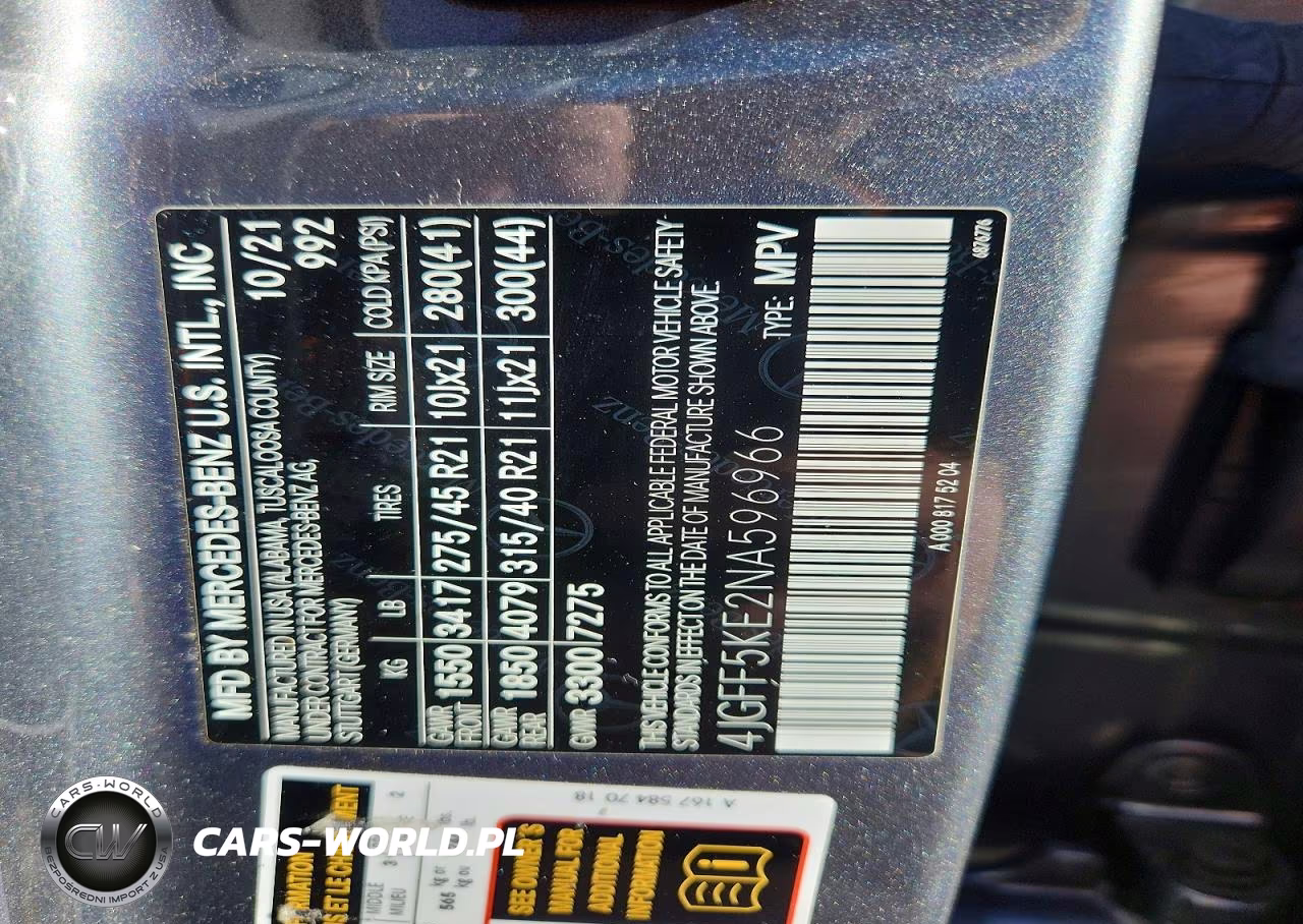 2022 Mercedes-Benz Gls 450 4Matic VIN:4JGFF5KE2NA596966 - 13