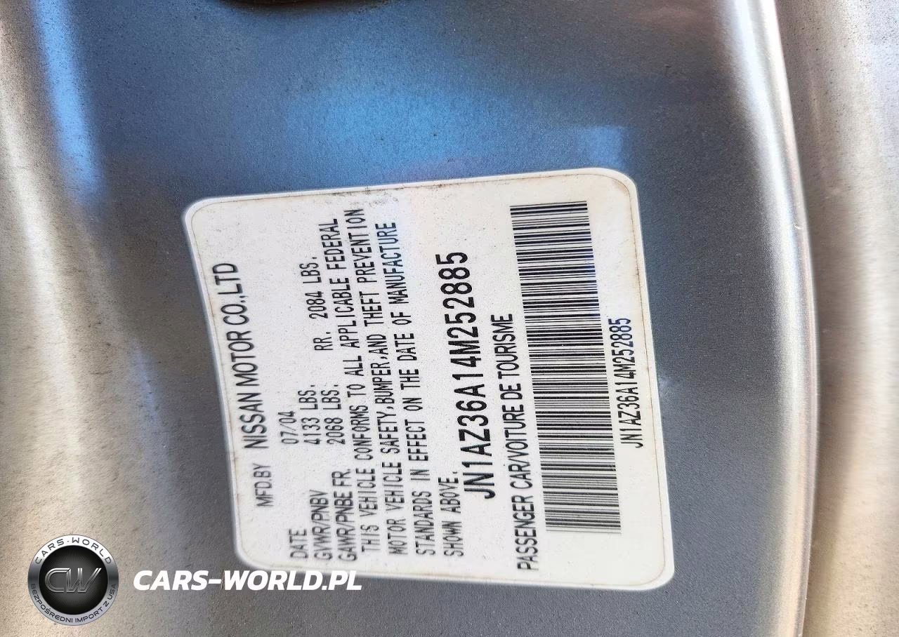 2004 Nissan 350Z Enthusiast VIN:JN1AZ36A14M252885 - 12