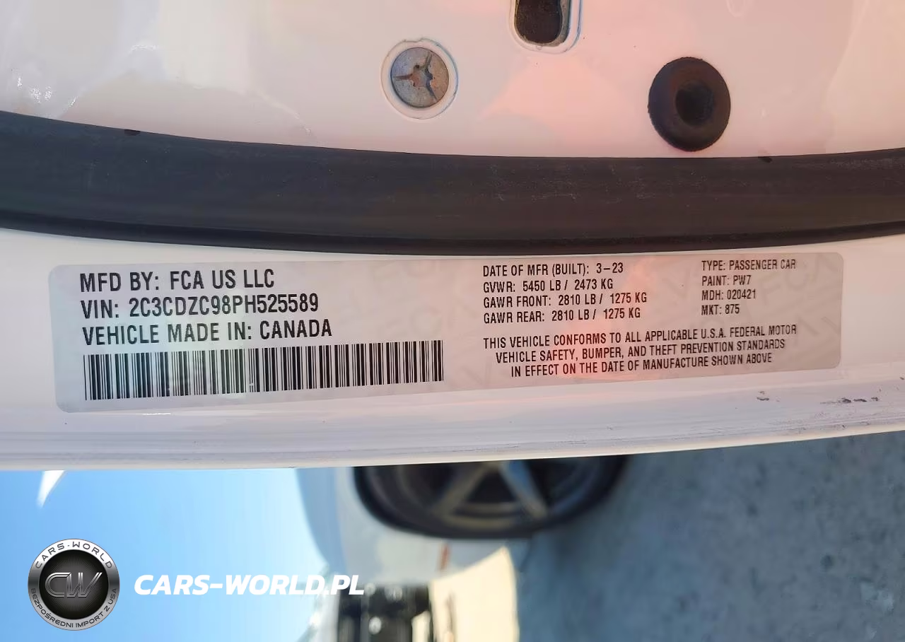 2023 Dodge Challenger Srt Hellcat VIN:2C3CDZC98PH525589 - 12