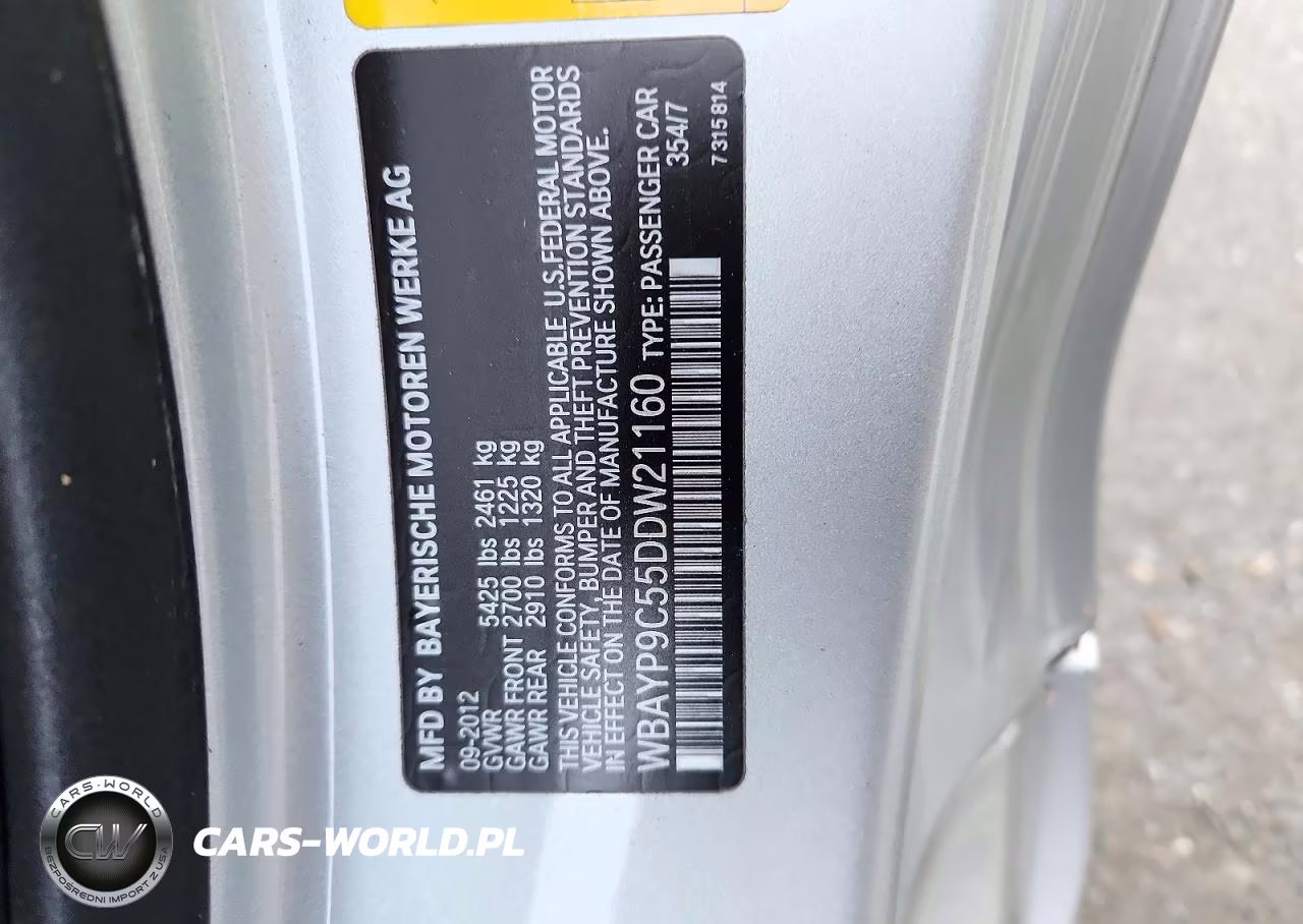 2013 BMW 650 I VIN:WBAYP9C55DDW21160 - 12