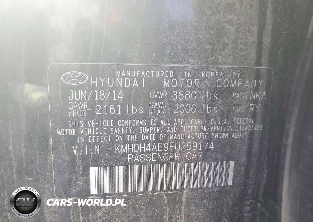 2015 Hyundai Elantra Se VIN:KMHDH4AE9FU259174 - 12