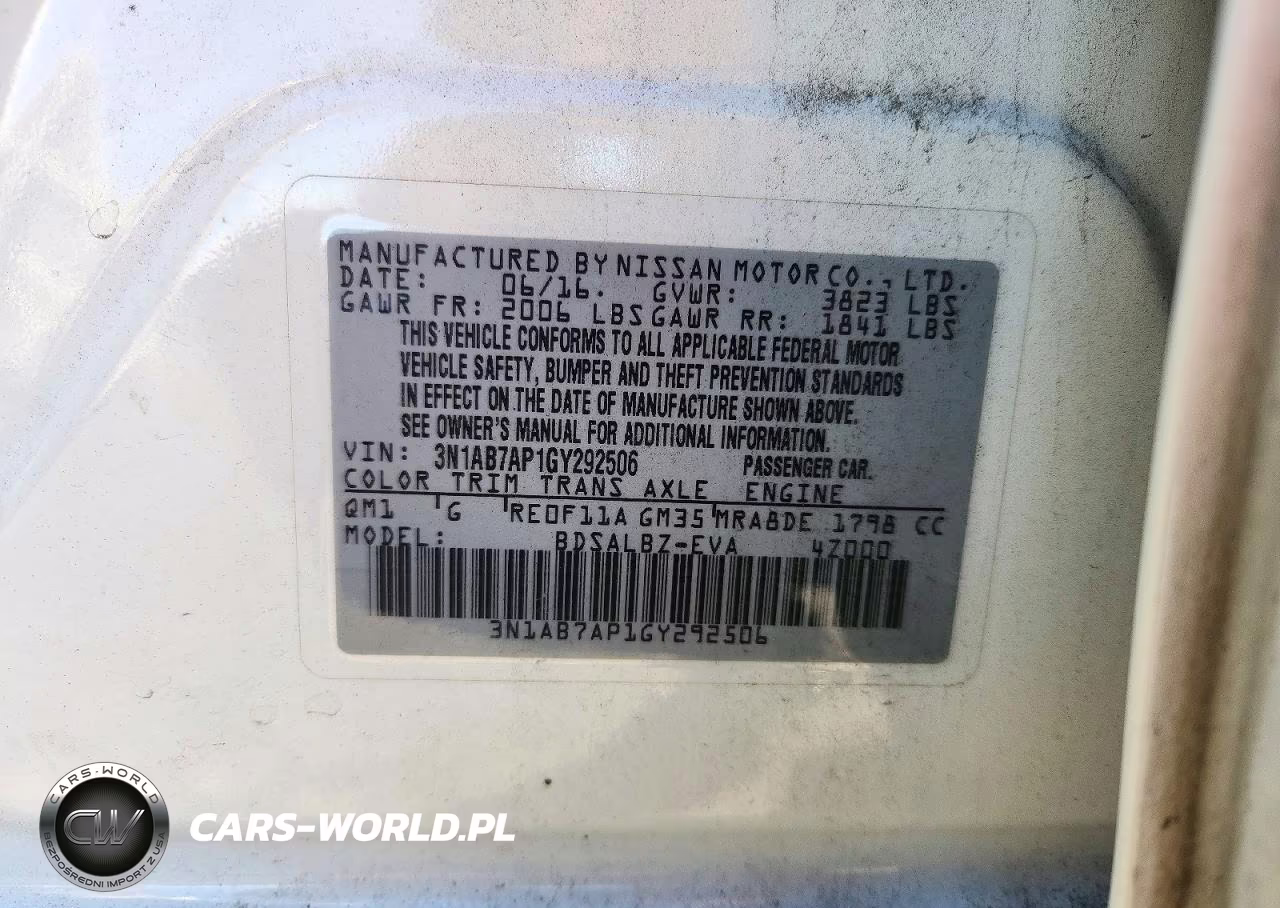 2016 Nissan Sentra S VIN:3N1AB7AP1GY292506 - 12