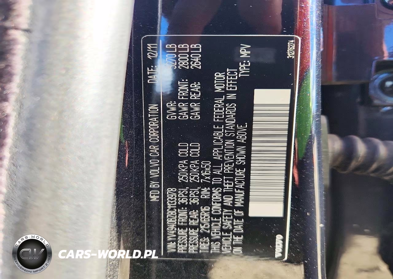 2012 Volvo Xc70 3.2 VIN:YV4940BZ8C1133978 - 12