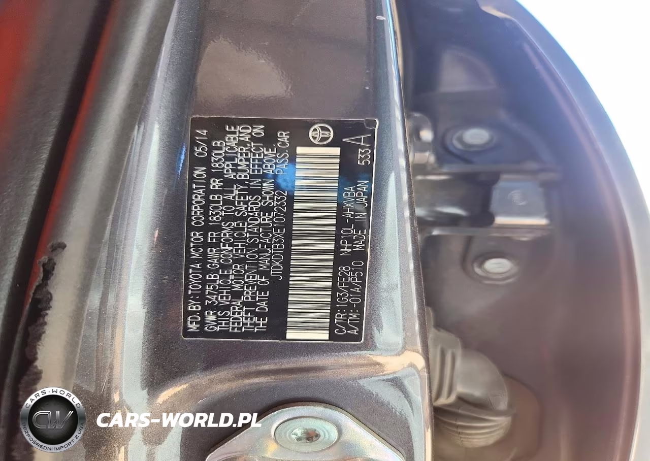 2014 Toyota Prius C One VIN:JTDKDTB3XE1072332 - 12