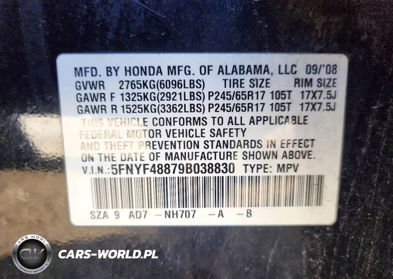 2009 Honda Pilot Touring VIN:5FNYF48879B038830 - 13