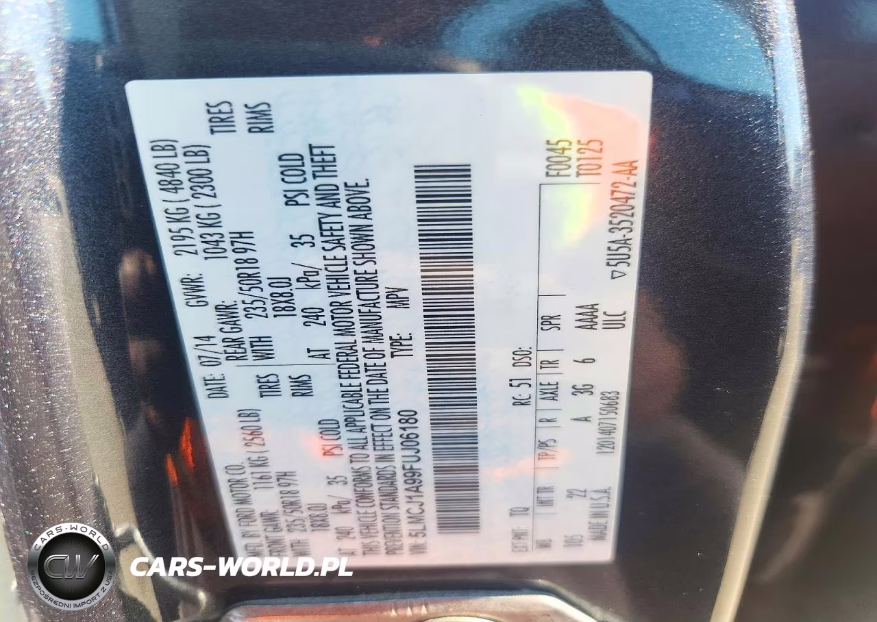 2015 Lincoln Mkc VIN:5LMCJ1A99FUJ06180 - 13