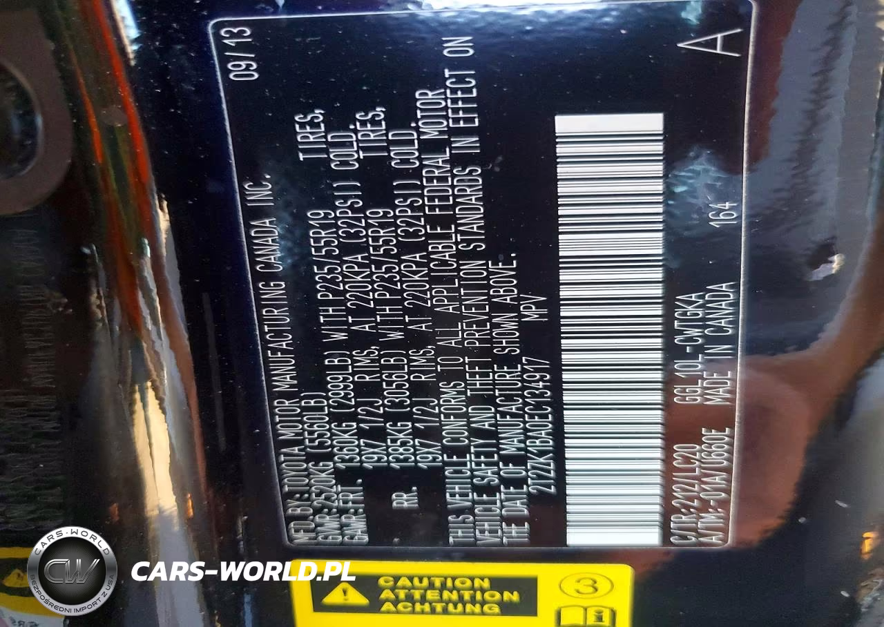 2014 Lexus Rx 350 Base VIN:2T2ZK1BA0EC134917 - 13