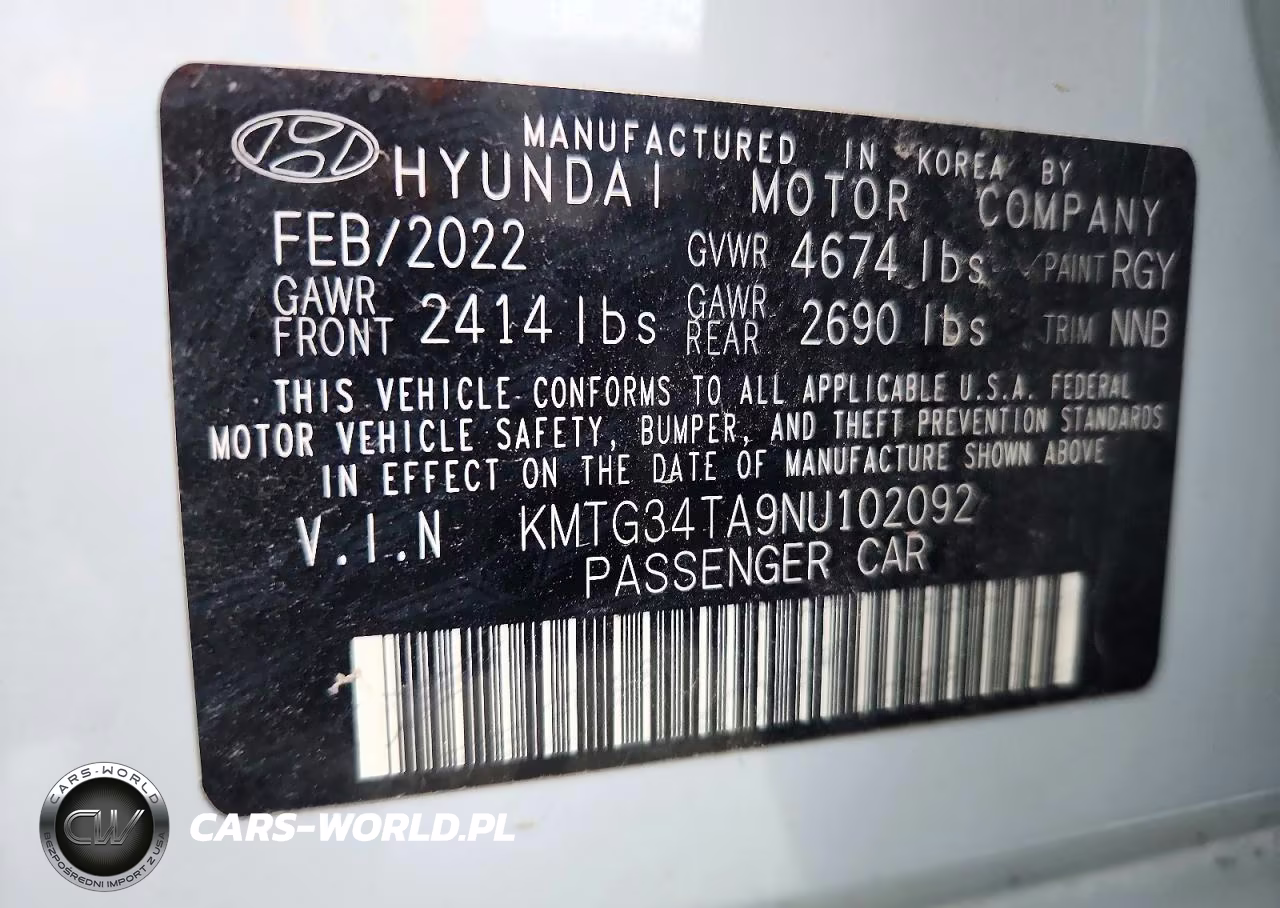 2022 Genesis G70 2.0T Rwd VIN:KMTG34TA9NU102092 - 12