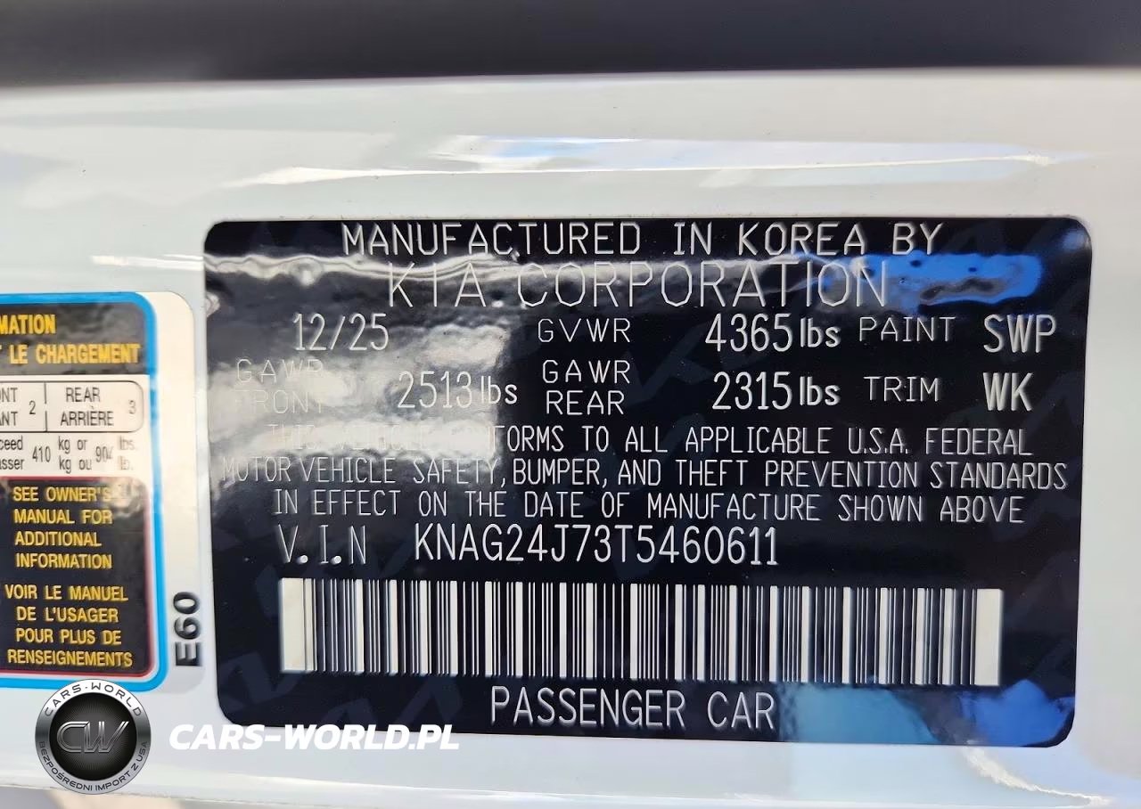 2026 Kia K5 Lxs VIN:KNAG24J73T5460611 - 12