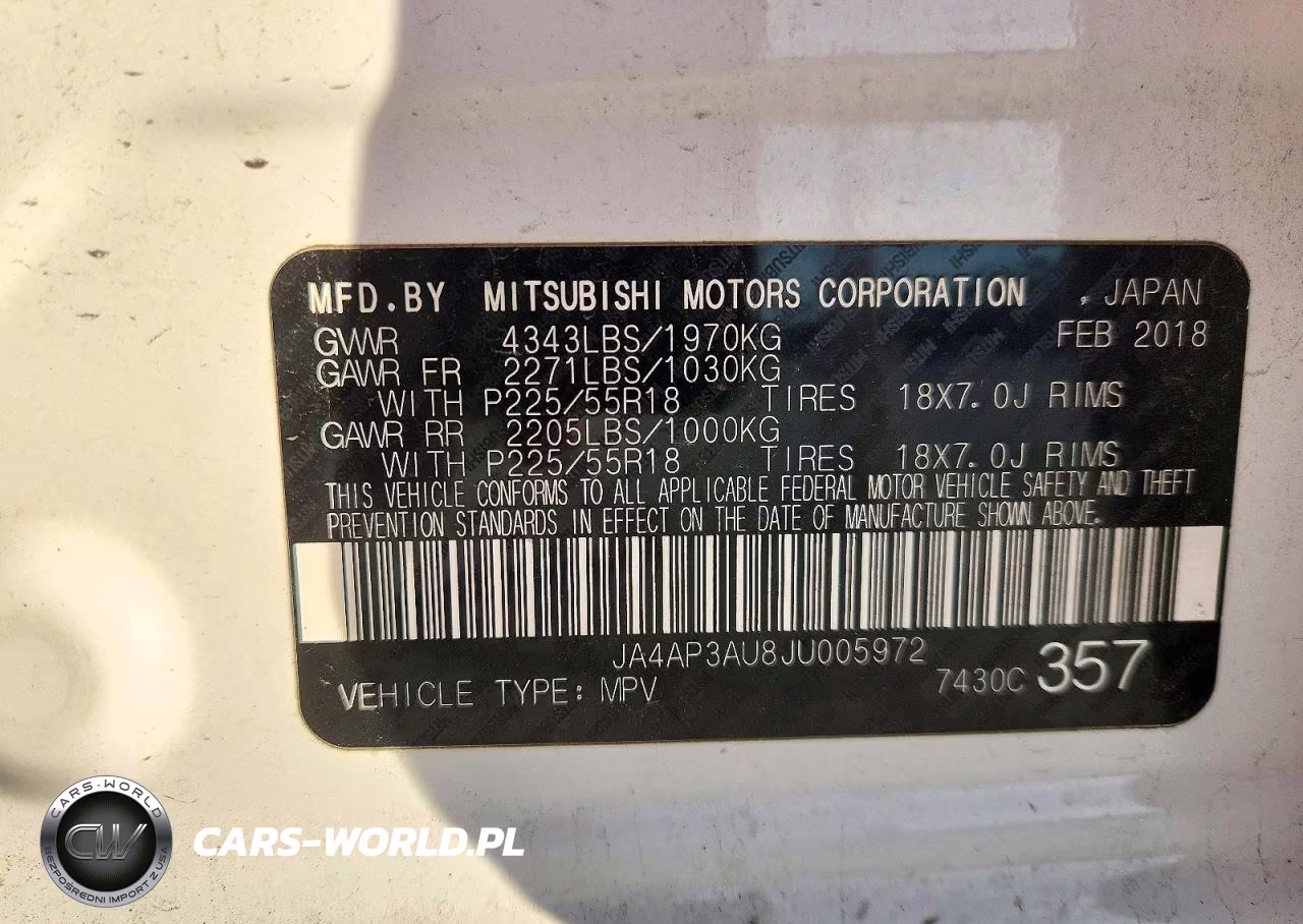 2018 Mitsubishi Outlander VIN:JA4AP3AU8JU005972 - 12