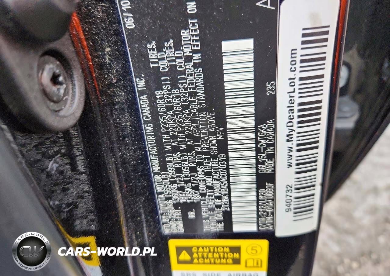 2010 Lexus Rx 350 VIN:2T2BK1BA5AC070319 - 13