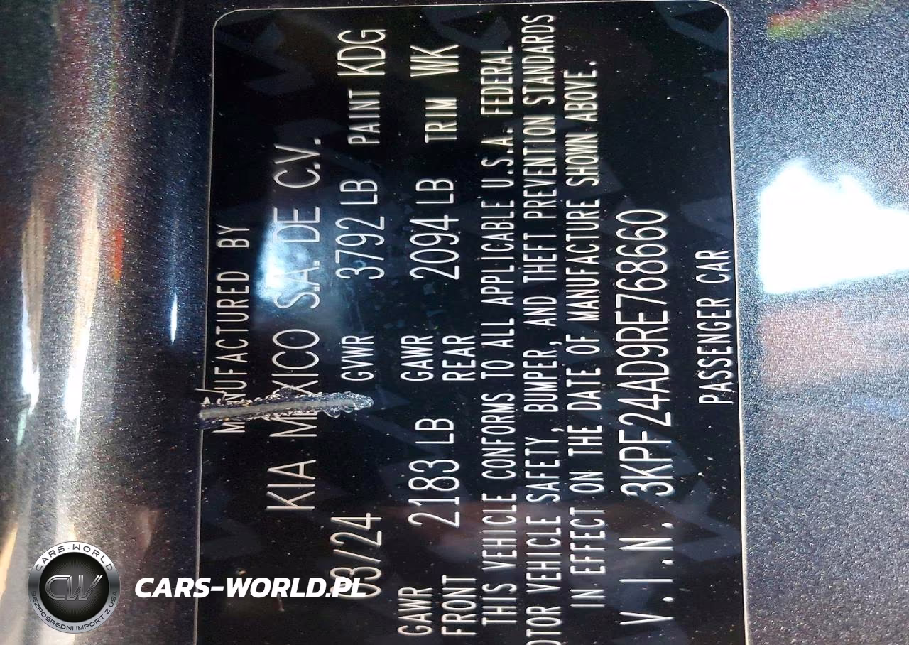 2024 Kia Forte Lxs VIN:3KPF24AD9RE768660 - 13