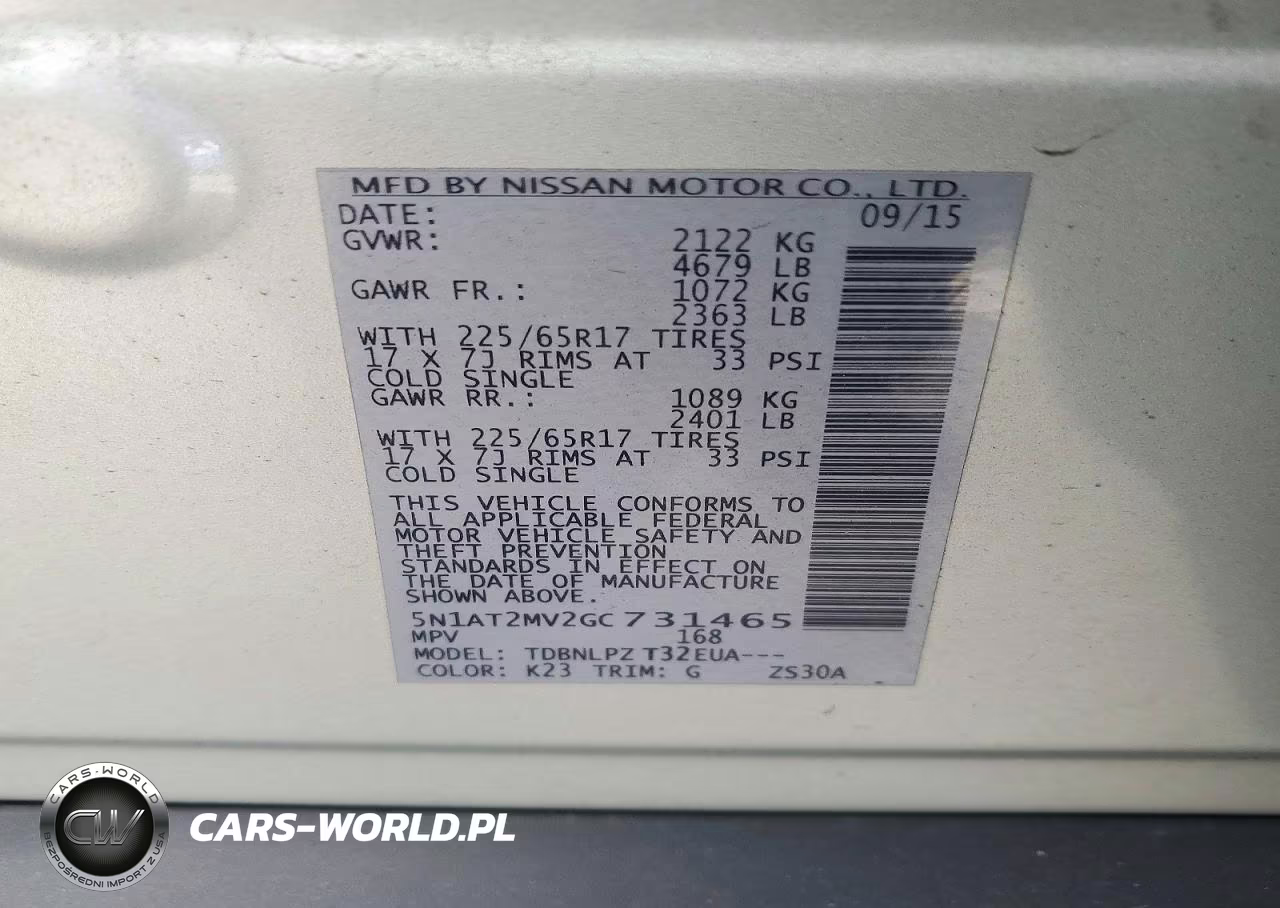 2016 Nissan Rogue S VIN:5N1AT2MV2GC731465 - 13