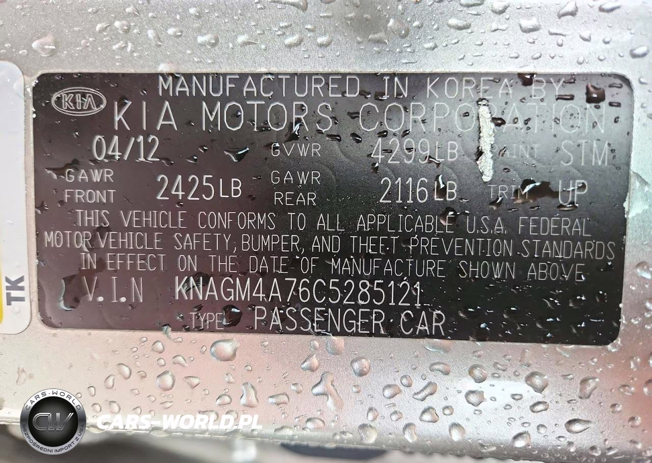 2012 Kia Optima Lx VIN:KNAGM4A76C5285121 - 13